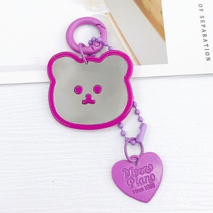 Nouveau porte-clés ours miroir cœur d'amour, pendentif ours miroir en acrylique, cadeau pour étudiantes et femmes - Product Image 3
