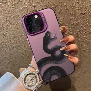 Custodia per telefono <span class=keywords><strong>iPhone</strong></span> 15 <span class=keywords><strong>14</strong></span> <span class=keywords><strong>Pro</strong></span> XS colore argento antiurto con stampa Laser a forma di animale - Product Image 4