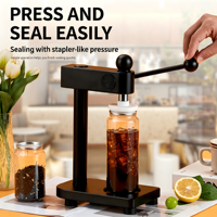 Machine de capsulage manuelle portable pour bouteilles PET, scelleuse de couvercles en aluminium pour les boissons, idéale pour les salons de thé, les jus et les cafés