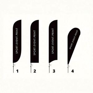 ธงโฆษณาแบบขนนกทรงหยดน้ำรูปโค้งแบบกำหนดเองลดราคาพิเศษ ธงและป้ายโฆษณาสำหรับโปรโมชั่น - Product Image 5