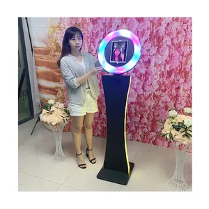 Mini billige tragbare verstellbare Roaming Selfie Kamera Video kabine iPad Foto kabine Maschine Kiosk Shell Photo booth mit LED-Licht