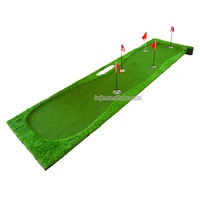Mini terrain de golf, ensemble de golf en plein air avec trou, entraînement de golf, tapis vert avec 5 trous