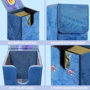 Boîte de rangement pour cartes à collectionner Magnet Magic Gathering Deck Box en cuir PU avec 2 séparateurs, capacité de 100+ cartes individuelles, pour cartes TCG CCG MTG - Product Image 5