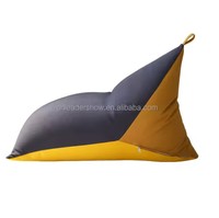 Gros personnalisé marron Patchwork pouf chaise avec poignée durable sièges de salon confortables pour la maison dortoir salon