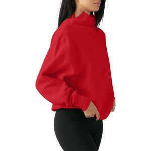 Sudadera holgada con hombros descubiertos y diamantes de imitación personalizada para mujer, Sudadera de cuello grueso de algodón 100, novedad de otoño - Product Image 6