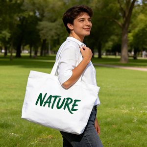 Sac fourre-tout en <span class=keywords><strong>toile</strong></span> léger personnalisé en gros, de taille moyenne, petite et grande, pour le shopping au détail - Product Image 1