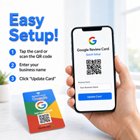 Exhibidor de Mesa Acrílico NFC Personalizado, Conexión por Sencillez de un Toque para Reseñas de Google, Redes Sociales y Menús, Soporte de Código QR Colorido para Negocios