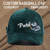 Casquettes de sport personnalisées, chapeau de soleil pour homme, casquette d'équipe, casquette en velours côtelé, casquette de baseball avec logo personnalisé