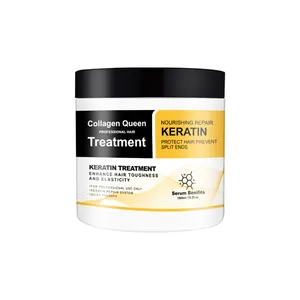 Tratamiento para alisar el cabello Etiqueta privada Reparación de colágeno Salón profesional Tratamiento para el cuidado del cabello Mascarilla para el cabello con proteínas