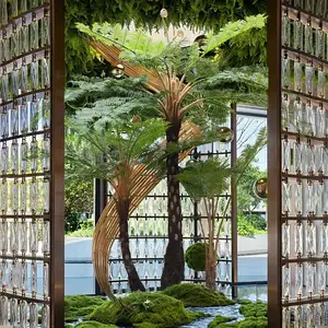 250cm 350cm planta de simulación ventana decoración interior árbol piso adornos tropical gran helecho árbol bonsái plantas artificiales