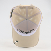 Gorra de Golf Premium Personalizada de 5 Paneles, de Poliéster, Impermeable, para Exteriores, con Parche Bordado y Clip para Insignia, Unisex, OEM, Venta al Por Mayor