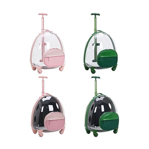 Casing pembawa kucing peliharaan, koper pembawa roda pandangan jelas untuk hewan peliharaan - Product Image 6
