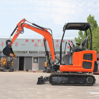 Mini-excavatrice sur chenilles JIAHE de 1,8 tonne, moteur EPA, garantie 1 an, haute qualité, fabricant d'excavatrices pour travaux agricoles, intérieurs et démolitions