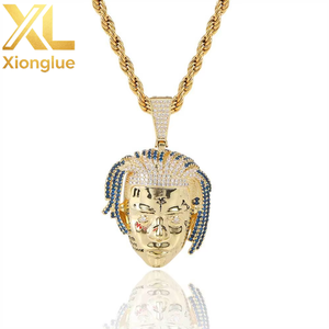 Wholesale Fashion Hip Hop Jewelry Horus Pendant <b>Iced</b> <b>Out</b> 3A Zircon Solid Eagle Pendant <b>Iced</b> <b>Out</b> <b>Chain</b> With Pendant - Product Image 5