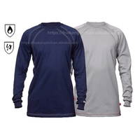 Chemises en jersey FR pour l'été Chemise résistante aux flammes 7.9oz Chemises de travail CAT2 légères Vêtements de travail
