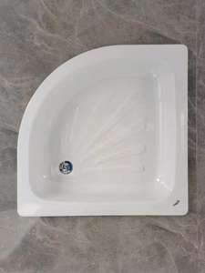 Fabricante Atacado Banheiro Bandeja De Chuveiro De Aço Esmalte Bandeja De Chuveiro XG900C Sector Forma Bandeja De Chuveiro De Aço Com Avental - Product Image 4