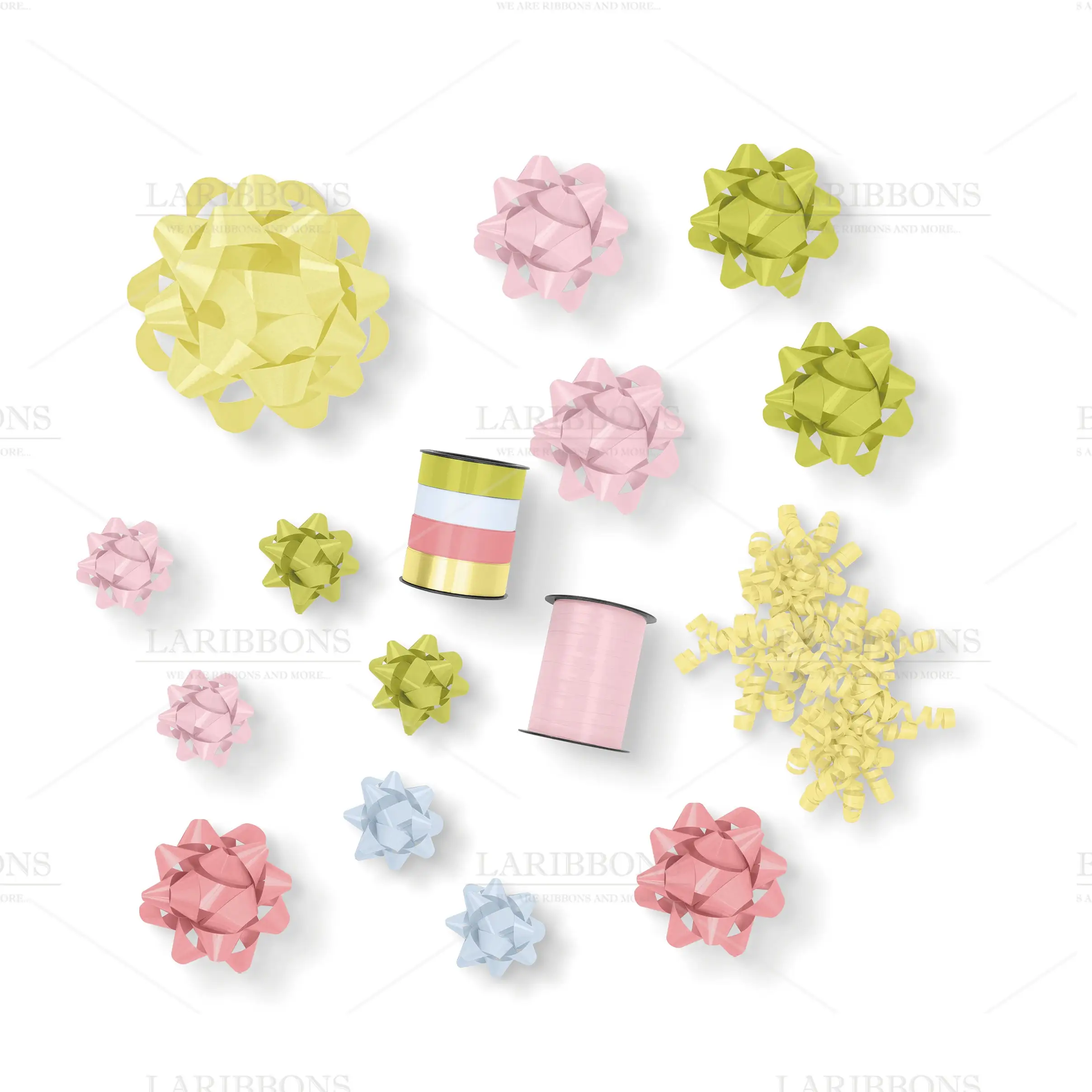 Kullanımı kolay yıldız konfeti yay ile kendinden yapışkanlı etiket hediye kutusu dekorasyon çeşitli renk yıldız yay