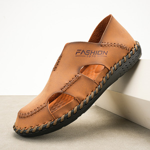 Scarpe da spiaggia nuovi sandali estivi da uomo traspiranti Casual Slip-On da uomo di grandi dimensioni Slip-On pigri - Product Image 5