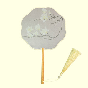 Éventail en bambou translucide à long manche HY, écologique, style antique chinois classique, pour vêtements féminins et danse - Product Image 4