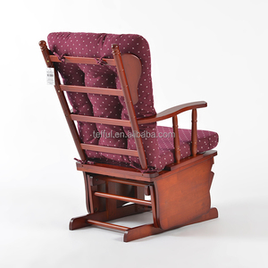 Mid Century Retro Fabric Upholstered <b>Rocking</b> <b>Chair</b> <b>Nursery</b> Glider Armchair - Product Image 3