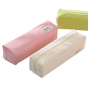 Astuccio BECOL all'ingrosso, portatile, di grande capacità, multifunzionale, in velluto a coste, <span class=keywords><strong>tinta</strong></span> <span class=keywords><strong>unita</strong></span>, con logo personalizzato per ragazze - Product Image 6