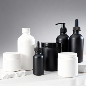 Flacons compte-gouttes en verre pour huile à barbe cosmétique OEM personnalisés, givrés noirs, 20 ml et 50 ml, sérum, 30 ml d'huile - Product Image 6