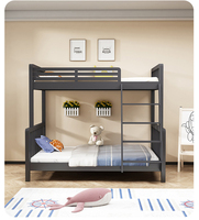 Cama litera doble para niños y adultos, alta y baja, de acero, moderna, minimalista, personalizable con almacenamiento