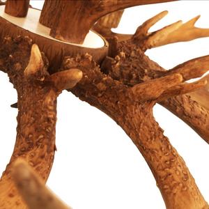 <span class=keywords><strong>Lustre</strong></span> <span class=keywords><strong>en</strong></span> résine <span class=keywords><strong>de</strong></span> style rustique américain vintage, grand <span class=keywords><strong>cerf</strong></span> à cornes, éclairage d'intérieur avec base <span class=keywords><strong>en</strong></span> <span class=keywords><strong>bois</strong></span> <span class=keywords><strong>de</strong></span> forme allongée - Product Image 4