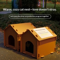 Lit d'extérieur pour chat en plastique, toutes saisons, imperméable et résistant au soleil, démontable, villa d'été pour chat - Vente en gros