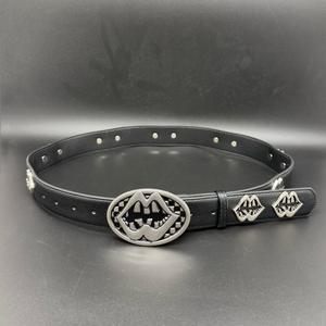 Ceinture vintage Western Cowboy Cowgirls pour homme, style Y2K gothique punk rock, en cuir PU clouté avec boucle en alliage - Product Image 1