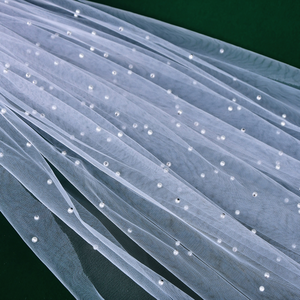 Vente en gros de voiles de mariée ivoire de 2 m de long avec perles et peigne, <span class=keywords><strong>voile</strong></span> de mariée <span class=keywords><strong>pas</strong></span> <span class=keywords><strong>cher</strong></span> à une couche - Product Image 3