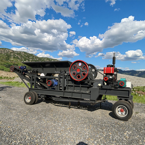 Thiết kế sáng tạo pe400x600 di động nặng máy nghiền hàm được sử dụng trong cát và sỏi bãi Máy Nghiền hàm với băng tải - Product Image 6