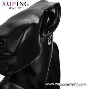 Xuping-pendientes de gota chapados en oro de 18k para mujer, aretes en forma de llavero, 99311 - Product Image 6
