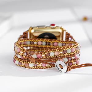 Boho Chic Simple Populaire <span class=keywords><strong>Apple</strong></span> e Montre <span class=keywords><strong>Bracelet</strong></span> Accessoires Pierre Naturelle <span class=keywords><strong>Tressé</strong></span> <span class=keywords><strong>Bracelet</strong></span> Enveloppé Bijoux <span class=keywords><strong>Bracelet</strong></span> - Product Image 2