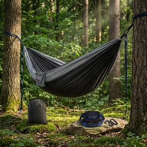 Hamaca de Camping Plegable y Ligera, de Nailon, para Exteriores, con Bolsa de Transporte Portátil, para Playa, <span class=keywords><strong>Jardín</strong></span>, Picnic - Product Image 1