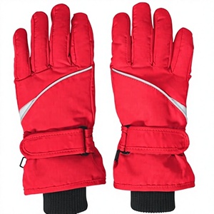 Custom Winter Ski Snowboard <b>Gloves</b> Waterproof Windproof Thermal <b>Touchscreen</b> Full Finger Hook Loop Closure for Women Polyester - Product Image 3
