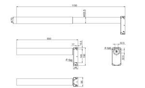 טלסקופי LC20A שולחן הרמת טור חשמלי מנוע מקסימום עומס 1200N עבור עמודות ההרמה - Product Image 3