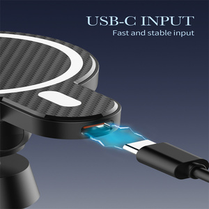 <span class=keywords><strong>LDNIO</strong></span> ผลิตภัณฑ์ใหม่ ที่ชาร์จไร้สาย 15W แบบแม่เหล็ก ที่ชาร์จไร้สายแบบยึดติดเร็ว ที่วางโทรศัพท์มือถือในรถยนต์ - Product Image 4