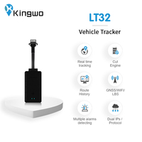 Rastreador GPS Kingwo LT32 4G para Flotas, Dispositivo de Rastreo Vehicular de Amplio Voltaje con Sensor de Combustible TPMS, Compatible con GPS TRACKER