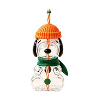 Nouvel Arrivage 2026 – Tasse à Café en Verre en Forme de Chien pour Cadeau, 20 OZ, Design Mignon de Chiot, Gobelets Froids en Verre avec Couvercles et Pailles