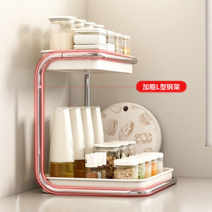 <b>Kitchen</b> Storage <b>Rack</b> Multi Layer Stainless Steel Countertop Spice Organizer With Tray For Seasoning And Oil Bottles - Product Image 4