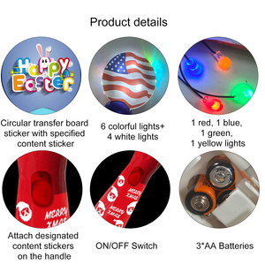 Varita Mágica Giratoria con 10 Luces LED, Precio de Fábrica, para Niños, Regalo de Pascua, Cumpleaños, Halloween y Navidad, Promoción de Marca, Personalizable - Product Image 3