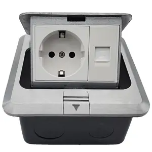 pop-up floor mounted sockets for office floor/hydraulic pop up build in table power socket outlet with usb charger