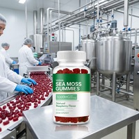 Gomitas Veganas de Musgo Marino 3000mg Sabor Frambuesa con Alga Marina y Raíz de Bardana, Sin OMG, Certificación GMP, Venta al por Mayor, OEM, ODM, Marca Privada