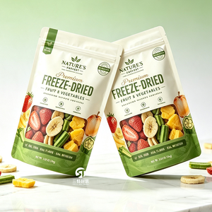 Custom Kraft Paper Dried <b>Vegetables</b> Dried Fruit Packaging Bags 1kg–10kg | <b>Stand</b> Up Zipper Aluminum Foil Packaging with Window - Product Image 3