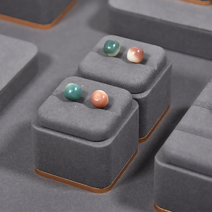 Jinsky tàu nhanh màu xám sợi nhỏ lỏng kim cương hiển thị đứng màu đá quý khay cho truy cập bảng - Product Image 2