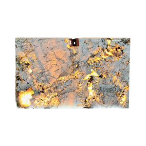 Lastra di Quarzite Blu Pavone Lucida per Ville di Lusso Moderne, Grande Pietra Traslucida per Sfondo Pandora e Soggiorno - Product Image 1