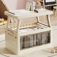 Boîte de rangement pliable en plastique moderne pour l'intérieur et l'extérieur, table de pique-nique de camping, boîte de rangement pour collations en famille