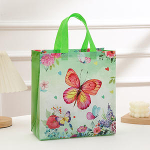 Best-seller fourre-tout non tissé à motif papillon avec impression et logo personnalisés emballage étanche pour fête d'anniversaire sac à provisions vente en gros - Product Image 3