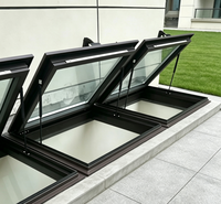 Lanterneau automatique en aluminium à levage automatique |   Fenêtre de toit moderne étanche et bloquable à toute hauteur pour grenier et sous-sol